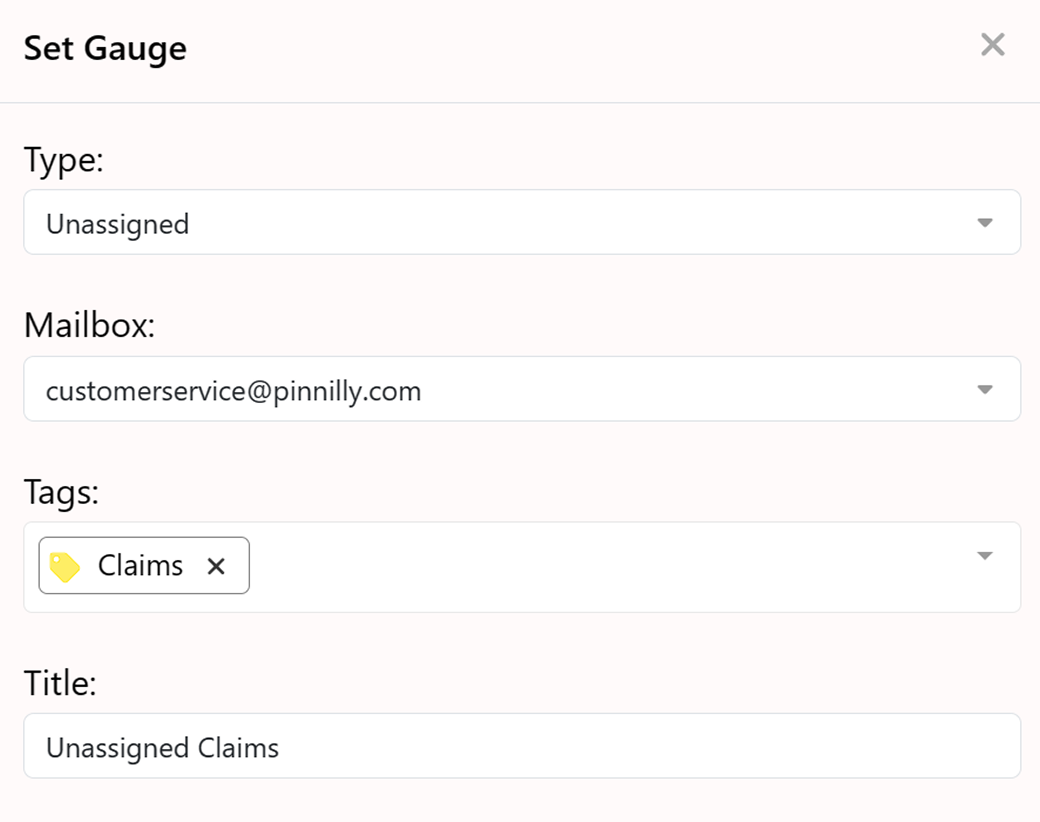 Tag filtering example