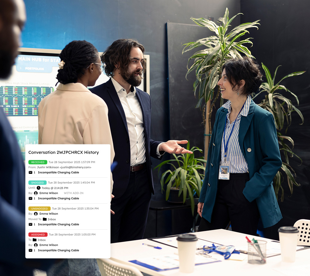 Team email management for technology
